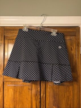 Polka Dot activewear skirt with shorts - Black/White